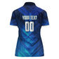 Personalized Cape Verde Football Women Polo Shirt Blue Shark Mascot Cabo Verdean - Gradient Art