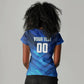 Personalized Cape Verde Football Women V-Neck T-Shirt Blue Shark Mascot Cabo Verdean - Gradient Art