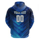 Personalized Cape Verde Football Zip Hoodie Blue Shark Mascot Cabo Verdean - Gradient Art