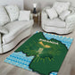 Rwanda Area Rug with Green Nature Map Waterfall Sunburst Spirit