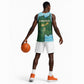 Rwanda Basketball Jersey with Green Nature Map Waterfall Sunburst Spirit - African Pride