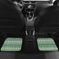 Rwanda Car Mats with Green Nature Map Waterfall Sunburst Spirit