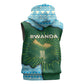 Rwanda Sleeveless Zip Hoodie with Green Nature Map Waterfall Sunburst Spirit - African Pride