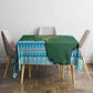 Rwanda Tablecloth with Green Nature Map Waterfall Sunburst Spirit
