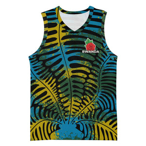 Rwanda Basketball Jersey with Gorilla Family Kwita Izina Leaf Jungle Spirit - African Pride