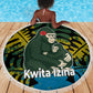 Rwanda Beach Blanket with Gorilla Family Kwita Izina Leaf Jungle Spirit