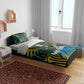 Rwanda Bedding Set with Gorilla Family Kwita Izina Leaf Jungle Spirit