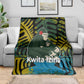 Rwanda Blanket with Gorilla Family Kwita Izina Leaf Jungle Spirit