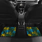 Rwanda Car Mats with Gorilla Family Kwita Izina Leaf Jungle Spirit