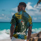 Rwanda Hawaiian Shirt with Gorilla Family Kwita Izina Leaf Jungle Spirit