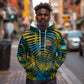 Rwanda Hoodie with Gorilla Family Kwita Izina Leaf Jungle Spirit