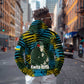 Rwanda Hoodie with Gorilla Family Kwita Izina Leaf Jungle Spirit