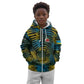 Rwanda Kid Hoodie with Gorilla Family Kwita Izina Leaf Jungle Spirit
