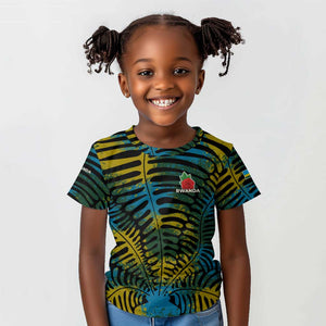 Rwanda Kid T shirt with Gorilla Family Kwita Izina Leaf Jungle Spirit