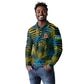 Rwanda Long Sleeve Polo Shirt with Gorilla Family Kwita Izina Leaf Jungle Spirit