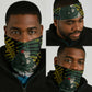 Rwanda Neck Gaiter with Gorilla Family Kwita Izina Leaf Jungle Spirit - African Pride