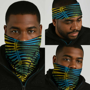 Rwanda Neck Gaiter with Gorilla Family Kwita Izina Leaf Jungle Spirit - African Pride