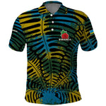 Rwanda Polo Shirt with Gorilla Family Kwita Izina Leaf Jungle Spirit