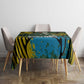 Rwanda Tablecloth with Gorilla Family Kwita Izina Leaf Jungle Spirit
