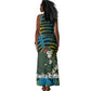 Rwanda Tank Maxi Dress with Gorilla Family Kwita Izina Leaf Jungle Spirit