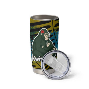 Rwanda Tumbler Cup with Gorilla Family Kwita Izina Leaf Jungle Spirit