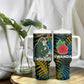 Rwanda Tumbler With Handle with Gorilla Family Kwita Izina Leaf Jungle Spirit