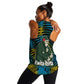 Rwanda Women Racerback Tank with Gorilla Family Kwita Izina Leaf Jungle Spirit