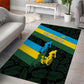 Rwanda Area Rug with Tour du Rwanda Cycling Race Flag Stripe Spirit