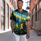 Rwanda Baseball Jersey with Tour du Rwanda Cycling Race Flag Stripe Spirit