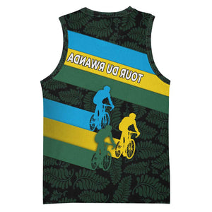 Rwanda Basketball Jersey with Tour du Rwanda Cycling Race Flag Stripe Spirit - African Pride