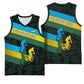 Rwanda Basketball Jersey with Tour du Rwanda Cycling Race Flag Stripe Spirit - African Pride