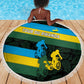 Rwanda Beach Blanket with Tour du Rwanda Cycling Race Flag Stripe Spirit