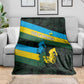 Rwanda Blanket with Tour du Rwanda Cycling Race Flag Stripe Spirit