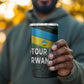 Rwanda 4 in 1 Can Cooler Tumbler with Tour du Rwanda Cycling Race Flag Stripe Spirit