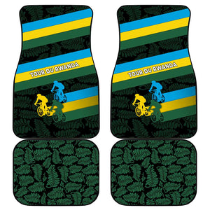 Rwanda Car Mats with Tour du Rwanda Cycling Race Flag Stripe Spirit