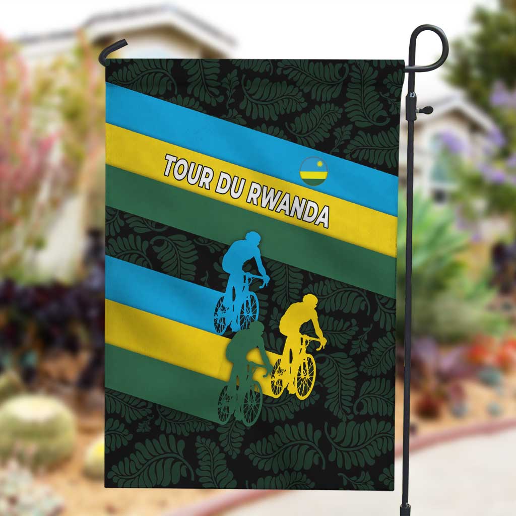Rwanda Garden Flag with Tour du Rwanda Cycling Race Flag Stripe Spirit