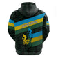 Rwanda Hoodie with Tour du Rwanda Cycling Race Flag Stripe Spirit