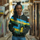 Rwanda Hoodie with Tour du Rwanda Cycling Race Flag Stripe Spirit