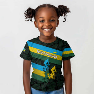 Rwanda Kid T shirt with Tour du Rwanda Cycling Race Flag Stripe Spirit
