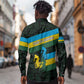 Rwanda Long Sleeve Button Shirt with Tour du Rwanda Cycling Race Flag Stripe Spirit