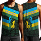 Rwanda Men Tank Top with Tour du Rwanda Cycling Race Flag Stripe Spirit