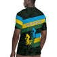 Rwanda Rugby Jersey with Tour du Rwanda Cycling Race Flag Stripe Spirit