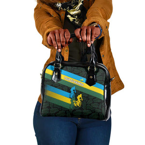 Rwanda Shoulder Handbag with Tour du Rwanda Cycling Race Flag Stripe Spirit