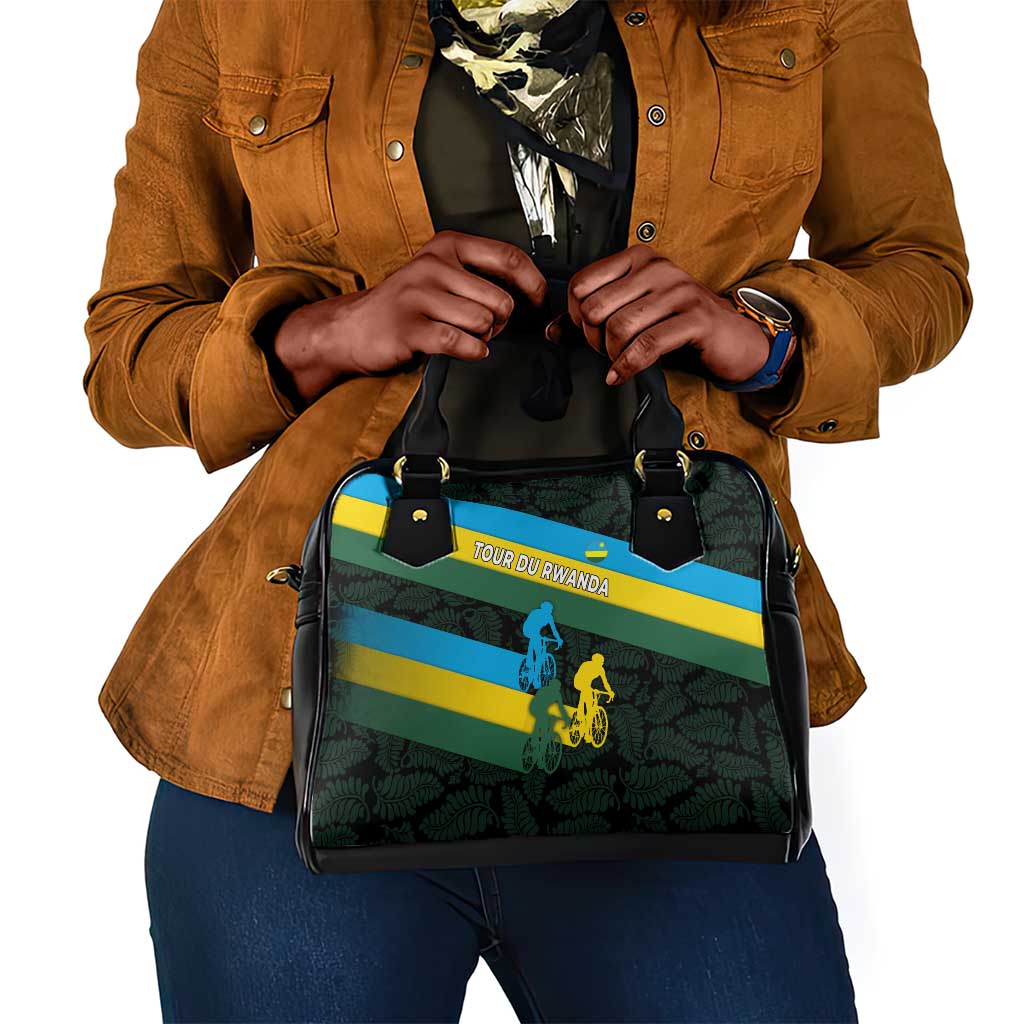 Rwanda Shoulder Handbag with Tour du Rwanda Cycling Race Flag Stripe Spirit