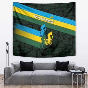 Rwanda Tapestry with Tour du Rwanda Cycling Race Flag Stripe Spirit