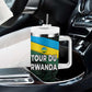 Rwanda Tumbler With Handle with Tour du Rwanda Cycling Race Flag Stripe Spirit