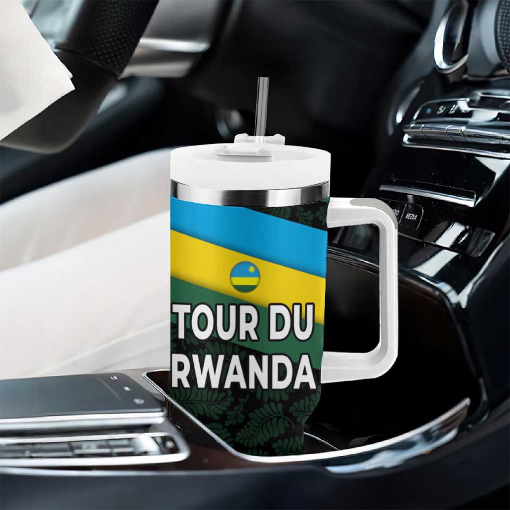 Rwanda Tumbler With Handle with Tour du Rwanda Cycling Race Flag Stripe Spirit