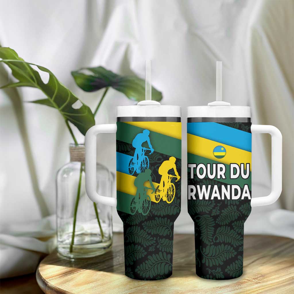 Rwanda Tumbler With Handle with Tour du Rwanda Cycling Race Flag Stripe Spirit