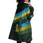 Rwanda Wearable Blanket Hoodie with Tour du Rwanda Cycling Race Flag Stripe Spirit