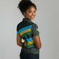 Rwanda Women Polo Shirt with Tour du Rwanda Cycling Race Flag Stripe Spirit